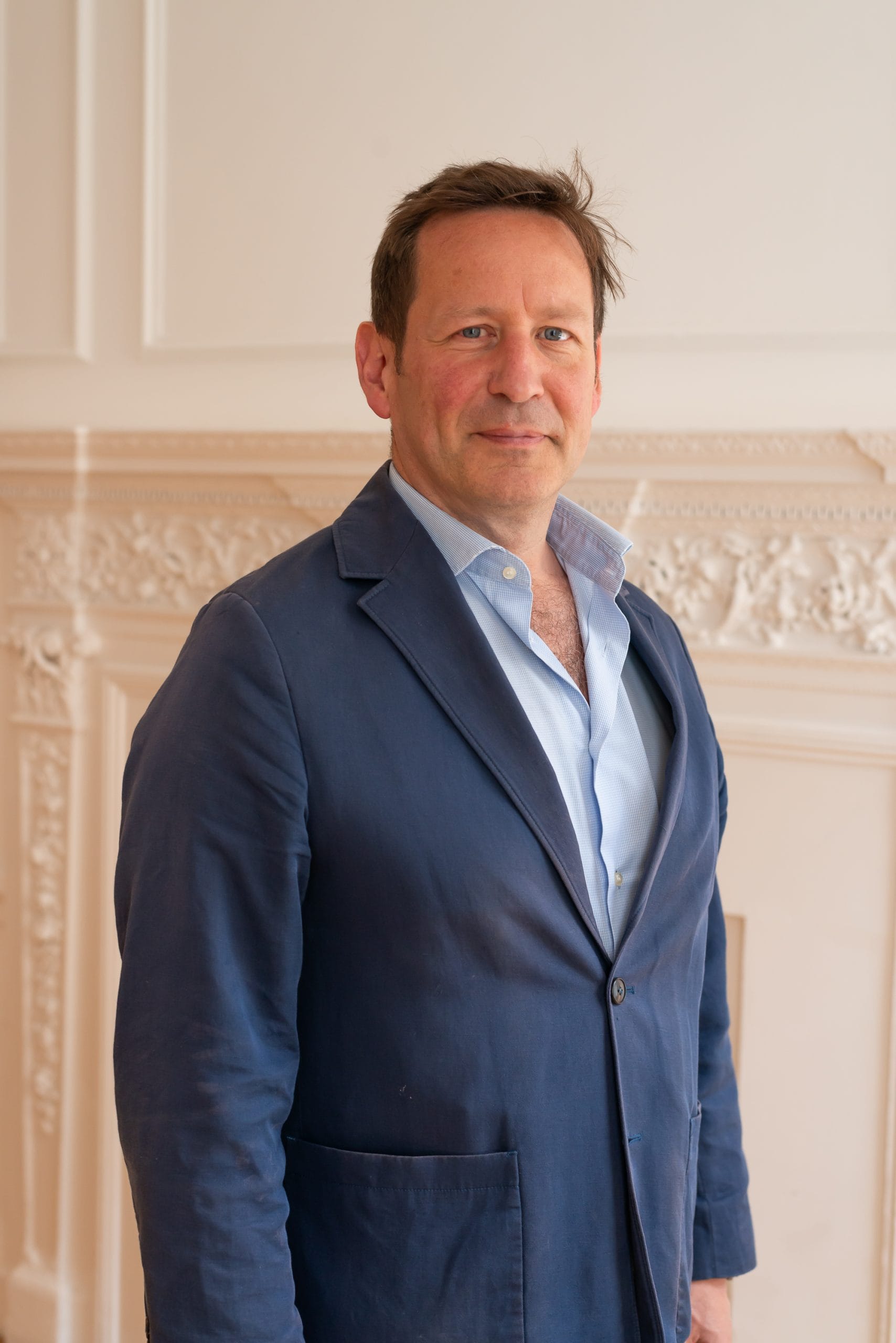 Image: Ed Vaizey, Senior Advisor, BOP Consulting, standing in the BOP offices.